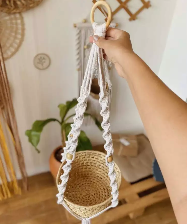 Suporte de Plantas em Macramê para Pendurar Vasos | Linha Pendurarte