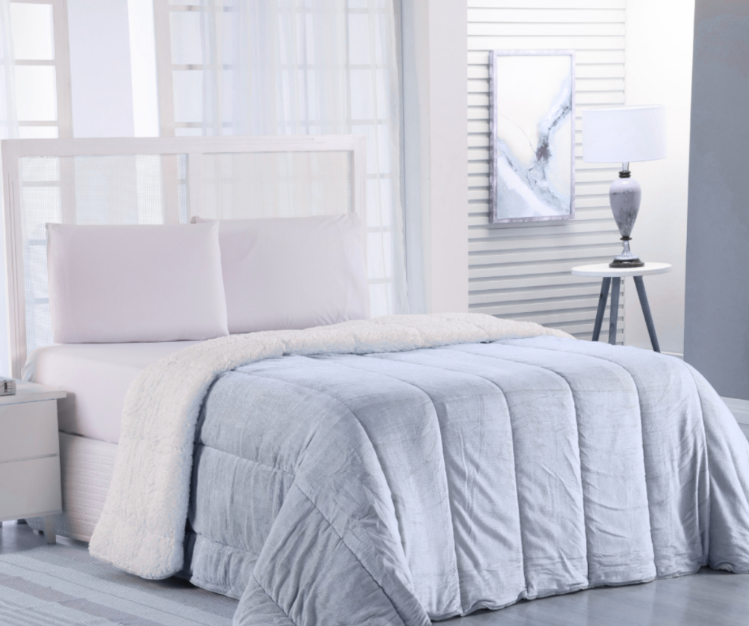 Coberdrom Casal Sherpa Dupla Face – Toque Macio de Lã de Carneiro | Linha Sonho&Aconchego