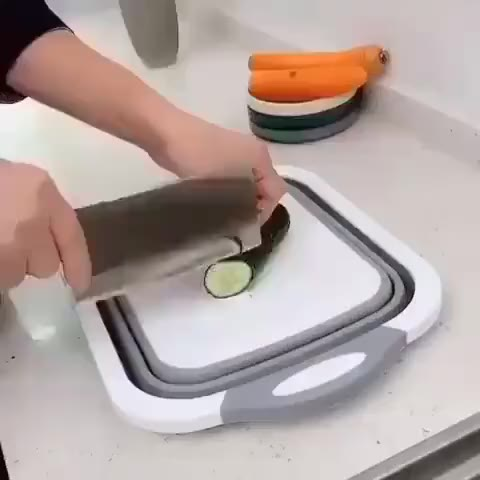 Bacia Retrátil e Tábua de Corte Muito Útil Fácil de Guardar
