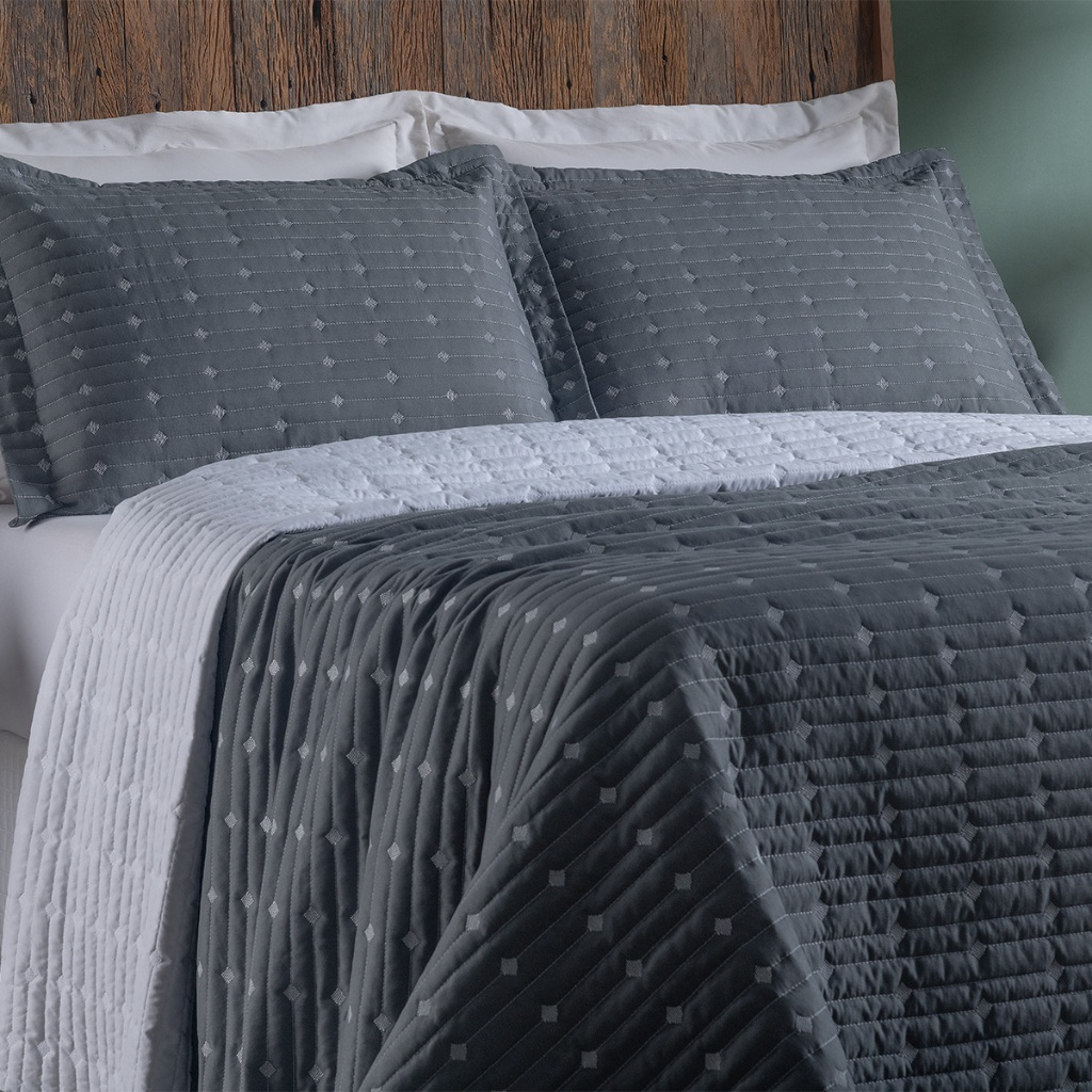 Cobre Leito 3 Peças para Cama Casal Queen King com Porta Travesseiros e Toque Macio l Linha Aura Lux
