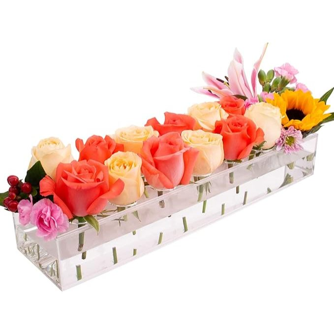 Vaso Para Flores Decorativo Centro De Mesa Acrílico Decoração Mesa Posta