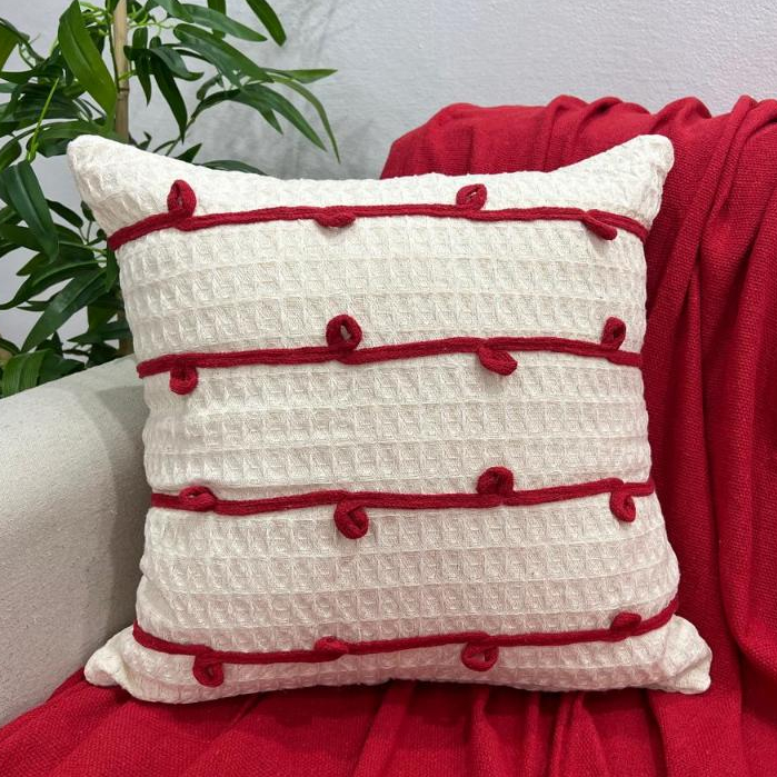 Kit Capas Almofadas e Manta Trancê Boho Tiras Trancelim