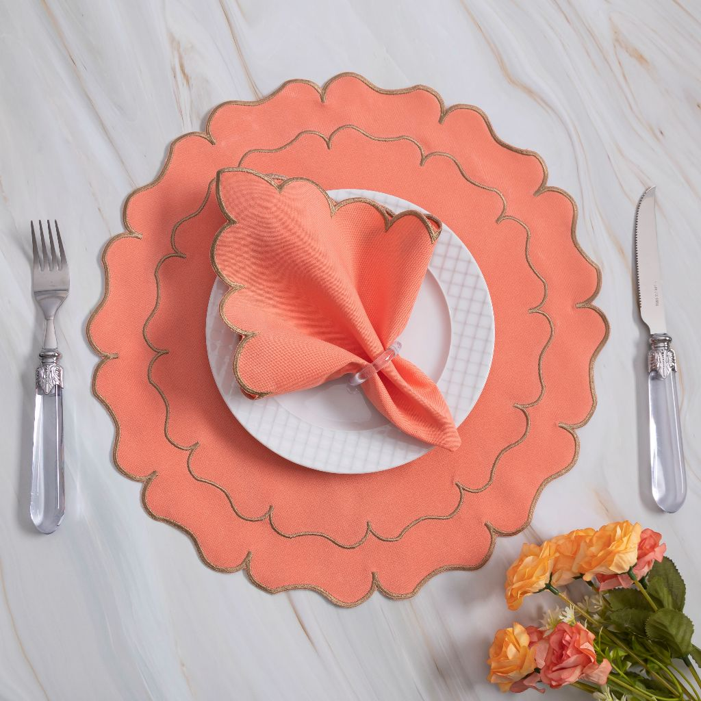 "Kit Americano 4 Peças: Sousplats e Guardanapos - Eleve a Elegância e Sofisticação da Sua Mesa de 2 Lugares!