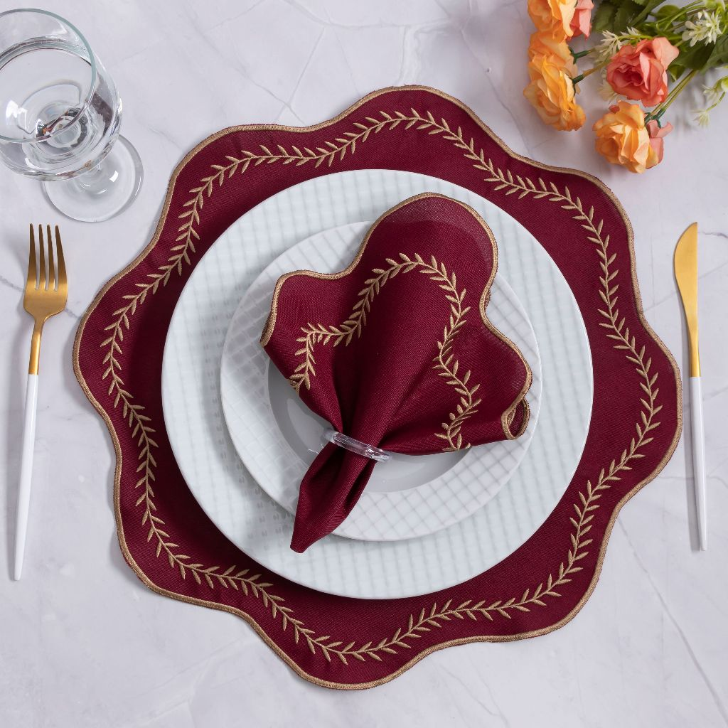 "Kit Americano 4 Peças: Sousplats e Guardanapos - Eleve a Elegância e Sofisticação da Sua Mesa de 2 Lugares!