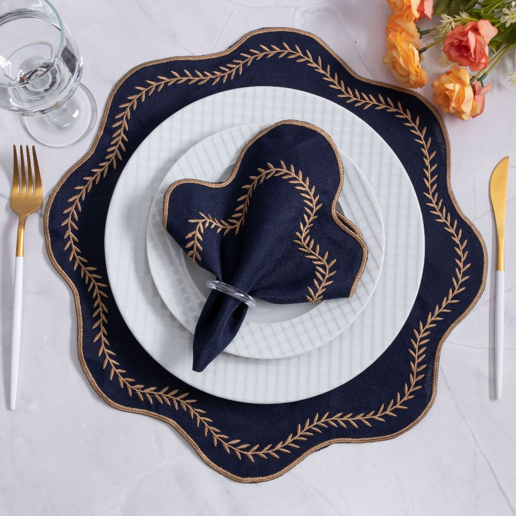 "Kit Americano 4 Peças: Sousplats e Guardanapos - Eleve a Elegância e Sofisticação da Sua Mesa de 2 Lugares!
