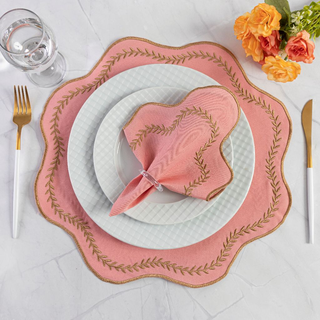 "Kit Americano 4 Peças: Sousplats e Guardanapos - Eleve a Elegância e Sofisticação da Sua Mesa de 2 Lugares!