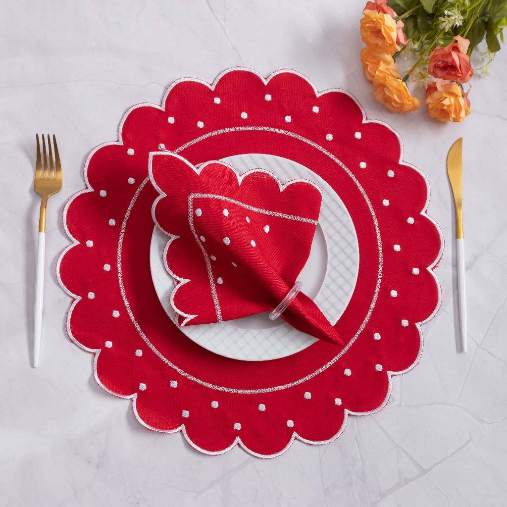 "Kit Americano 4 Peças: Sousplats e Guardanapos - Eleve a Elegância e Sofisticação da Sua Mesa de 2 Lugares!