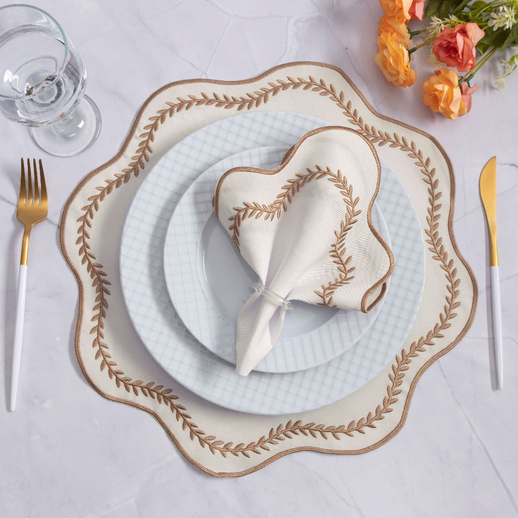 "Kit Americano 4 Peças: Sousplats e Guardanapos - Eleve a Elegância e Sofisticação da Sua Mesa de 2 Lugares!