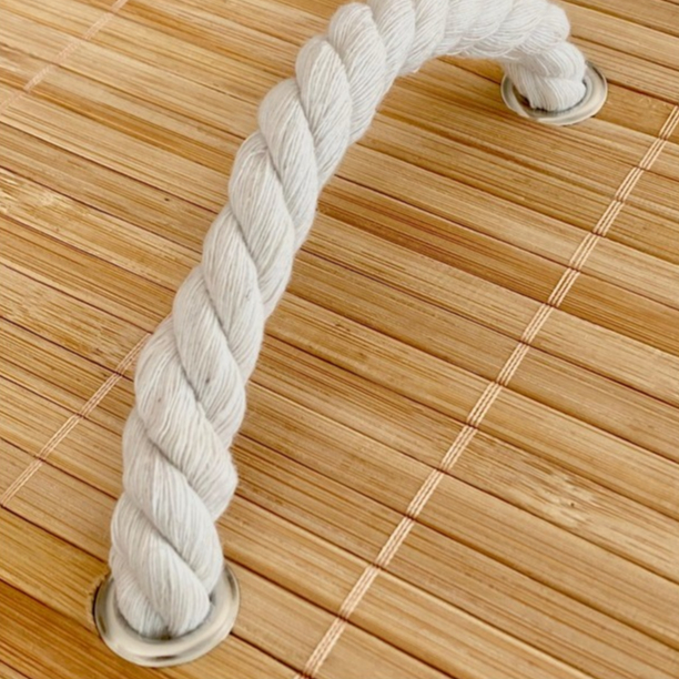Cesto De Roupa Suja Bambu 72L Dobravel Organizador Forrado Banheiro 60cm Grande Cesto Retangular