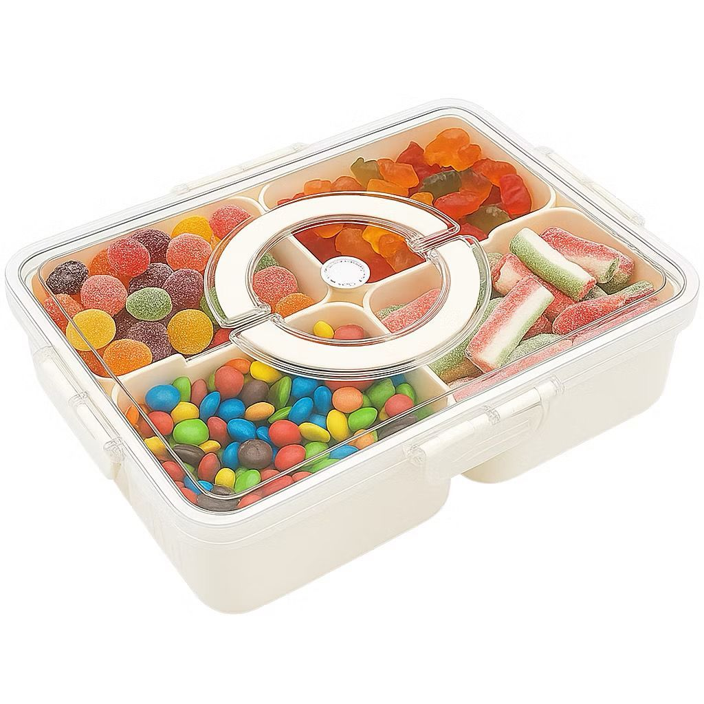 Organizador De Geladeira Caixa Multiuso Para Temperos e Especiarias Divisórias Removíveis com Tampa transparente
