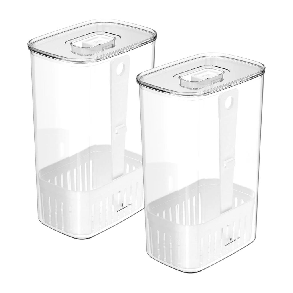 Porta Tempero Organizadores de temperos 2,3L Linha Clear Fresh | Unitário ou 2 Unidades