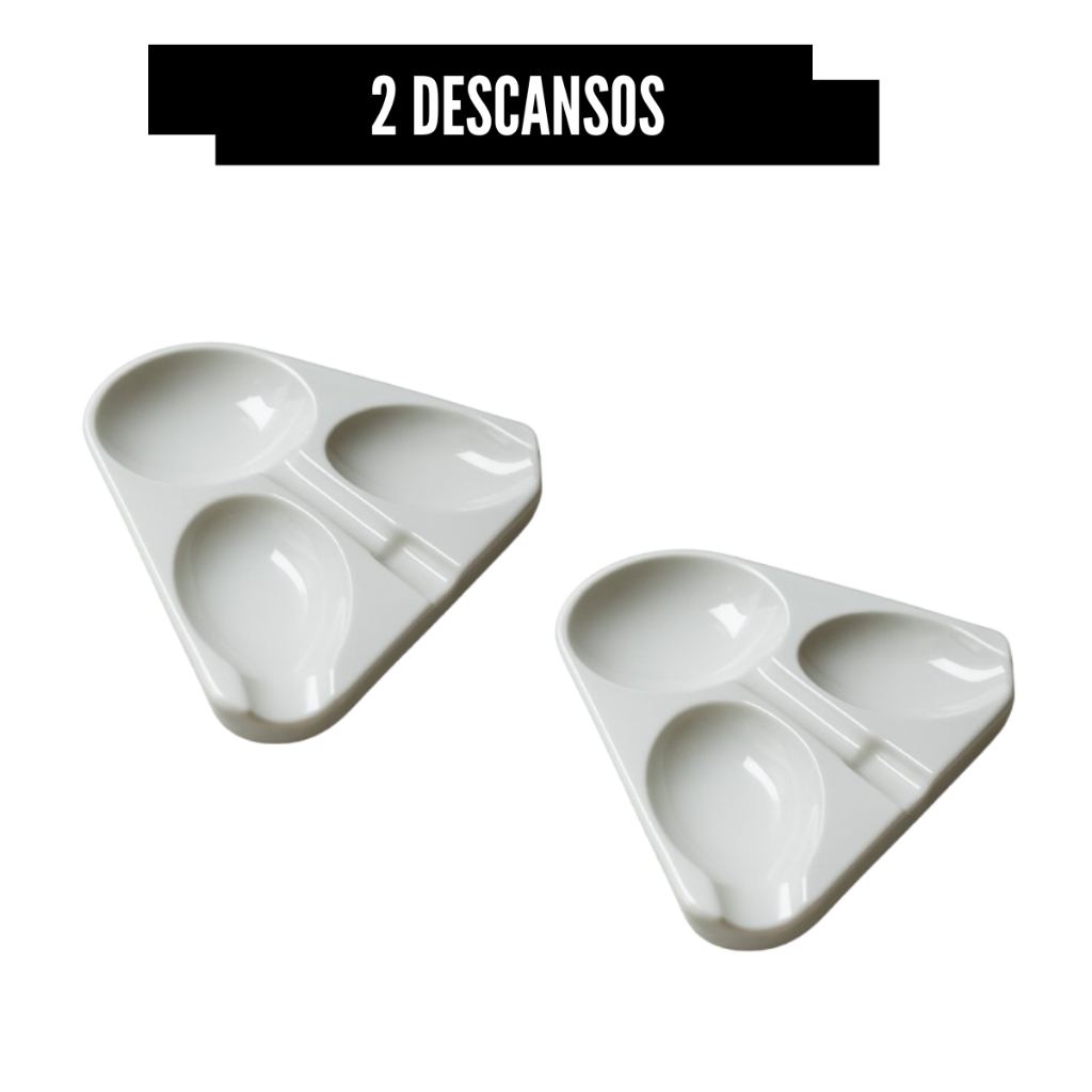 Suporte Apoio Talheres Branco 3 Divisórias