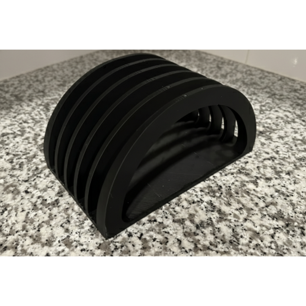 Suporte Organizador de Tábuas de Cortar Bancada e Armário Cozinha 5 Lugares (Branco/Preto)