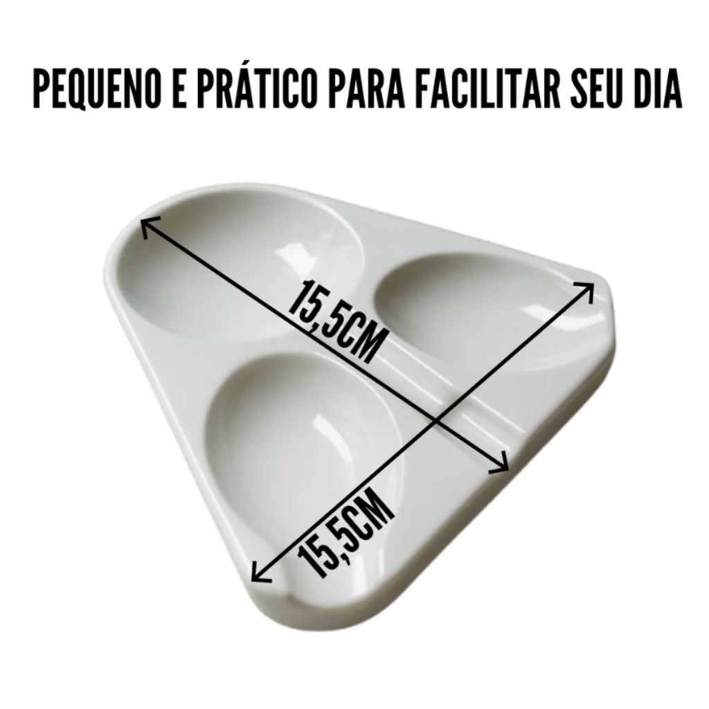 Suporte Apoio Talheres Branco 3 Divisórias