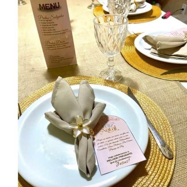 Porta Guardanapos para Mesa Posta LUXO Pronta Entrega