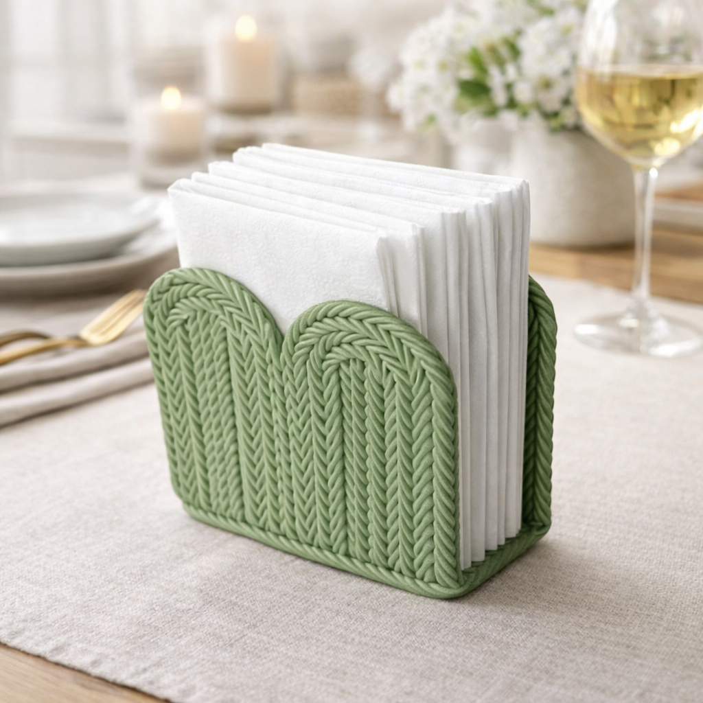 Porta Guardanapo Mesa Posta Premium Estilo Rattan Trançado Decorativo Cozinha Boho Chique