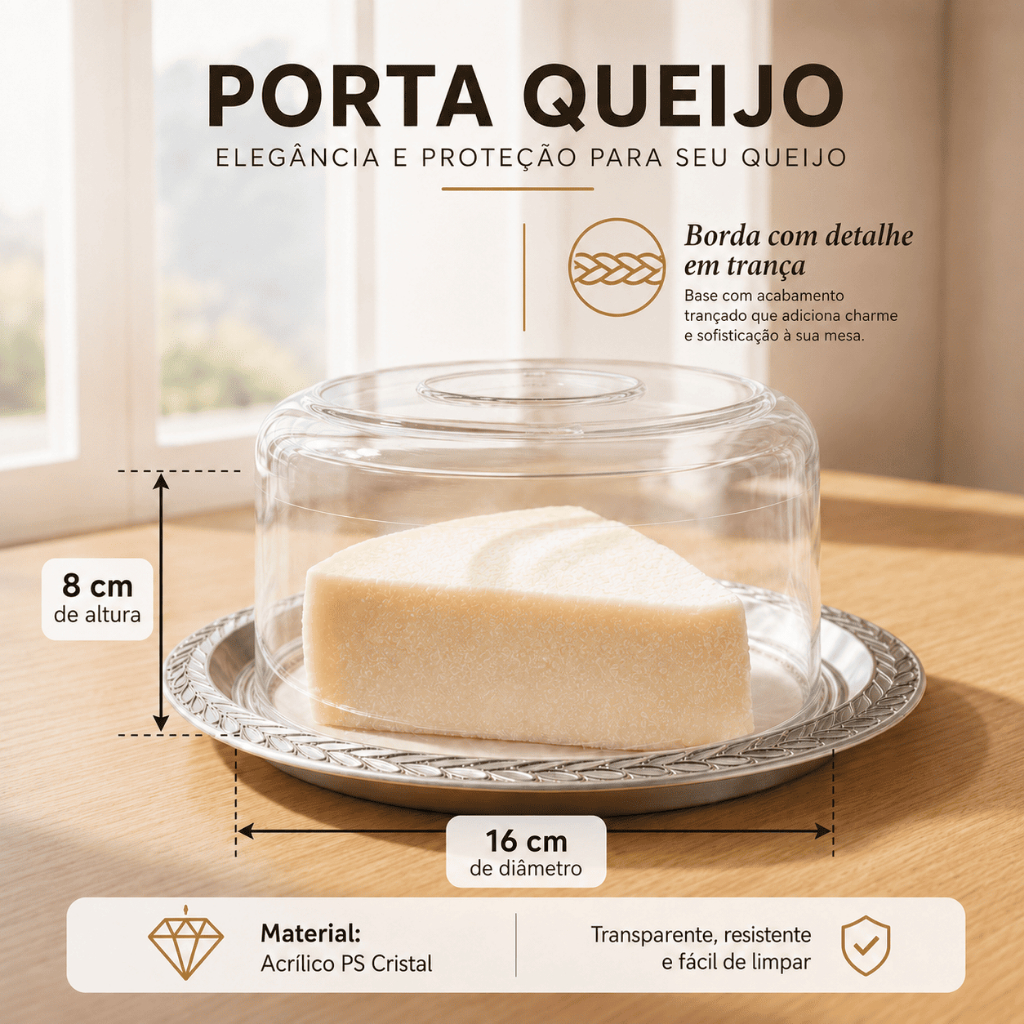 KITS Itens Mesa Posta Café da Manhã Porta Pão, Boleira, Queijeira, Manteigueira