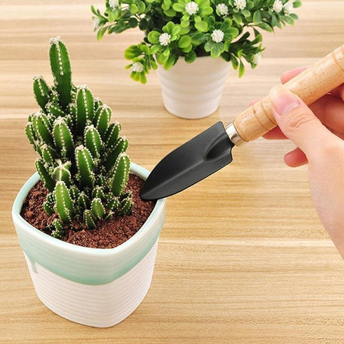 Kit Jardinagem Garfo Pazinha Larga Transplantador 3pç